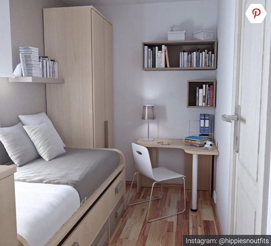 Создаем интерьер комнаты общежития для одного или двух студентов